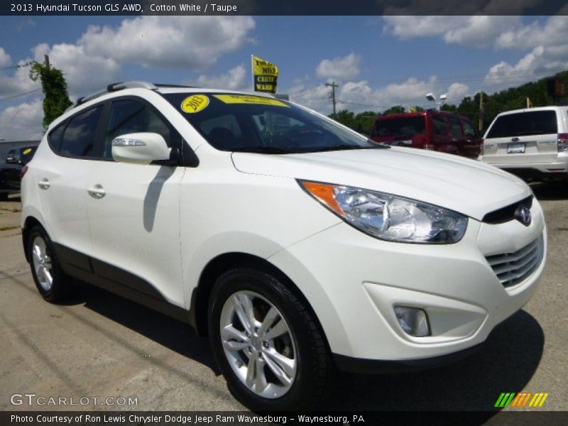 Cotton White / Taupe 2013 Hyundai Tucson GLS AWD