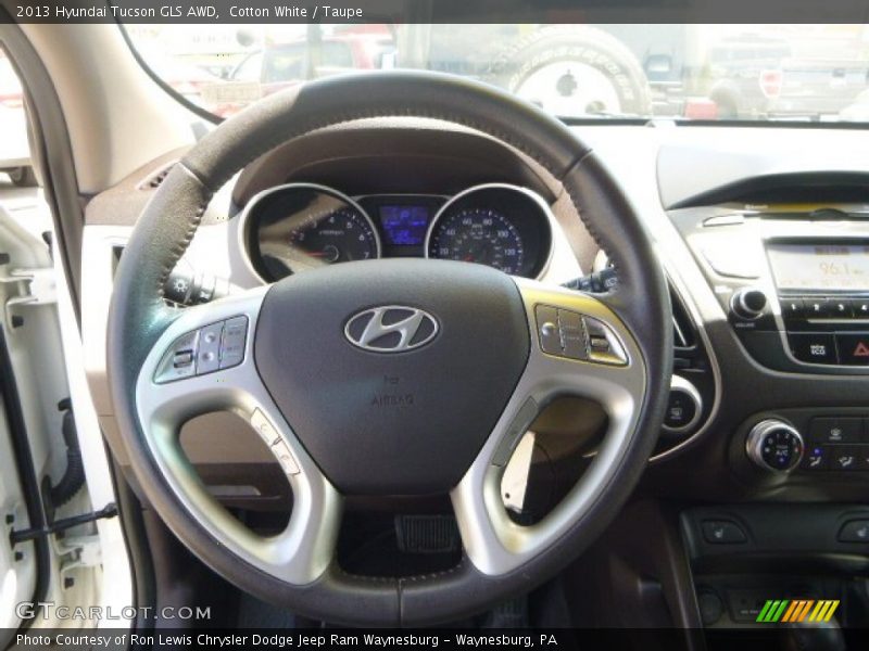 Cotton White / Taupe 2013 Hyundai Tucson GLS AWD