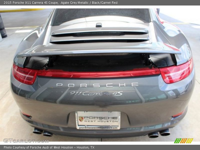 Agate Grey Metallic / Black/Garnet Red 2015 Porsche 911 Carrera 4S Coupe