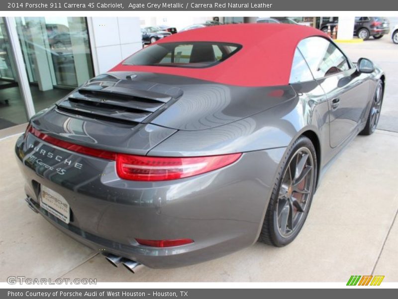 Agate Grey Metallic / Carrera Red Natural Leather 2014 Porsche 911 Carrera 4S Cabriolet