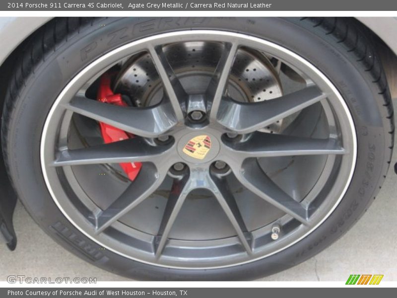 Agate Grey Metallic / Carrera Red Natural Leather 2014 Porsche 911 Carrera 4S Cabriolet