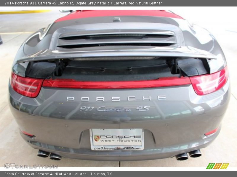Agate Grey Metallic / Carrera Red Natural Leather 2014 Porsche 911 Carrera 4S Cabriolet