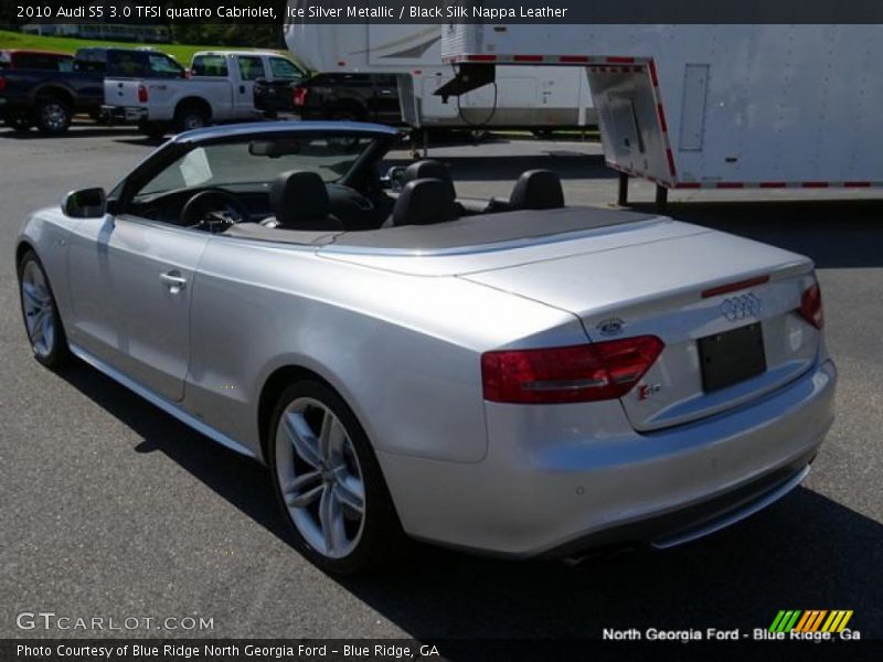 Ice Silver Metallic / Black Silk Nappa Leather 2010 Audi S5 3.0 TFSI quattro Cabriolet