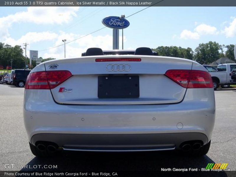 Ice Silver Metallic / Black Silk Nappa Leather 2010 Audi S5 3.0 TFSI quattro Cabriolet