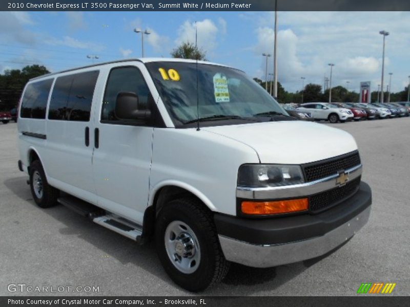 Summit White / Medium Pewter 2010 Chevrolet Express LT 3500 Passenger Van