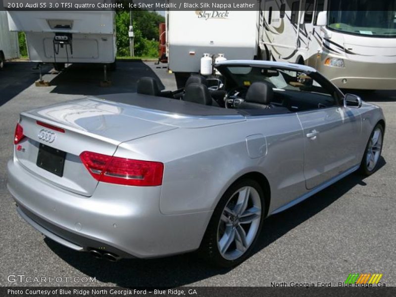 Ice Silver Metallic / Black Silk Nappa Leather 2010 Audi S5 3.0 TFSI quattro Cabriolet