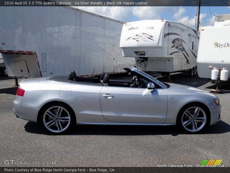 Ice Silver Metallic / Black Silk Nappa Leather 2010 Audi S5 3.0 TFSI quattro Cabriolet