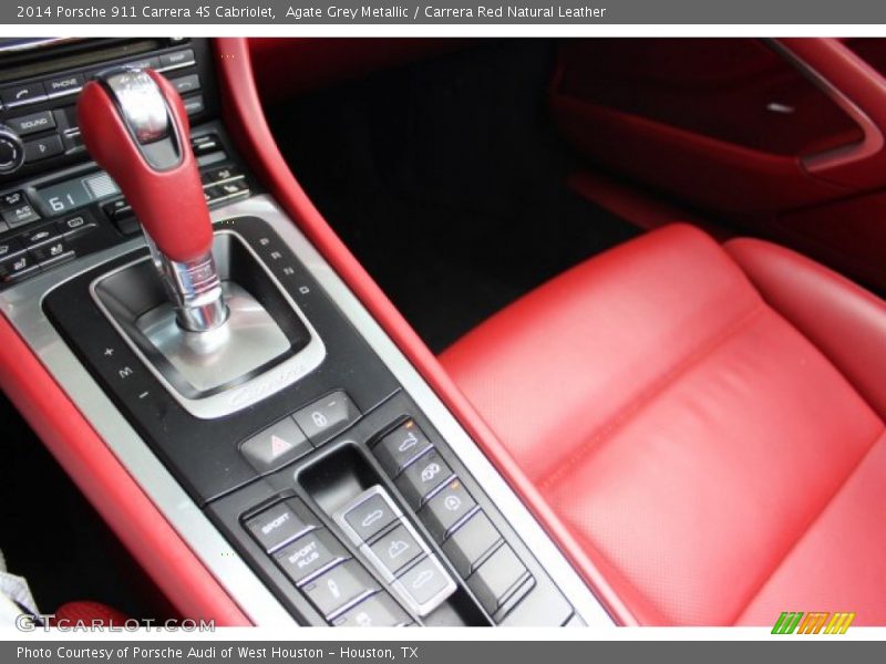 Agate Grey Metallic / Carrera Red Natural Leather 2014 Porsche 911 Carrera 4S Cabriolet