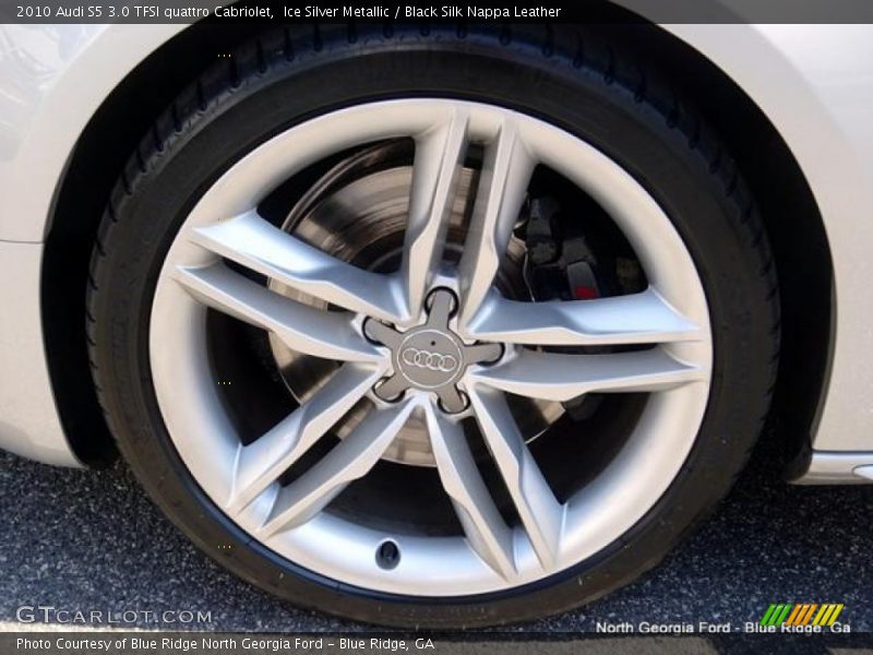 Ice Silver Metallic / Black Silk Nappa Leather 2010 Audi S5 3.0 TFSI quattro Cabriolet