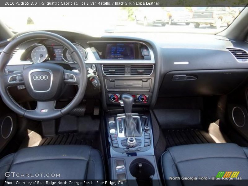 Ice Silver Metallic / Black Silk Nappa Leather 2010 Audi S5 3.0 TFSI quattro Cabriolet