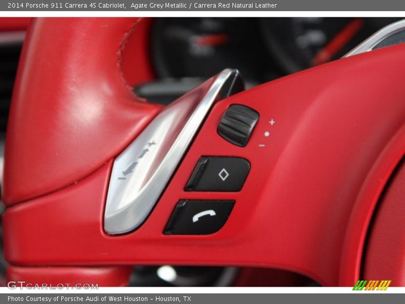 Agate Grey Metallic / Carrera Red Natural Leather 2014 Porsche 911 Carrera 4S Cabriolet