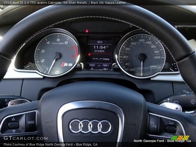 Ice Silver Metallic / Black Silk Nappa Leather 2010 Audi S5 3.0 TFSI quattro Cabriolet
