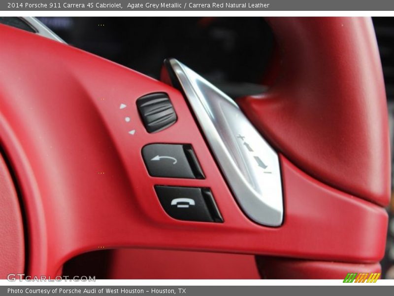 Agate Grey Metallic / Carrera Red Natural Leather 2014 Porsche 911 Carrera 4S Cabriolet