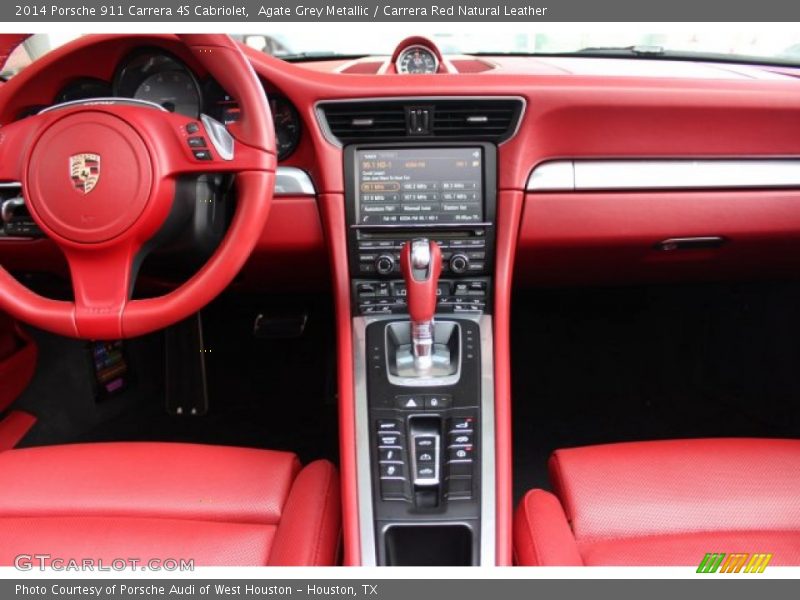 Agate Grey Metallic / Carrera Red Natural Leather 2014 Porsche 911 Carrera 4S Cabriolet
