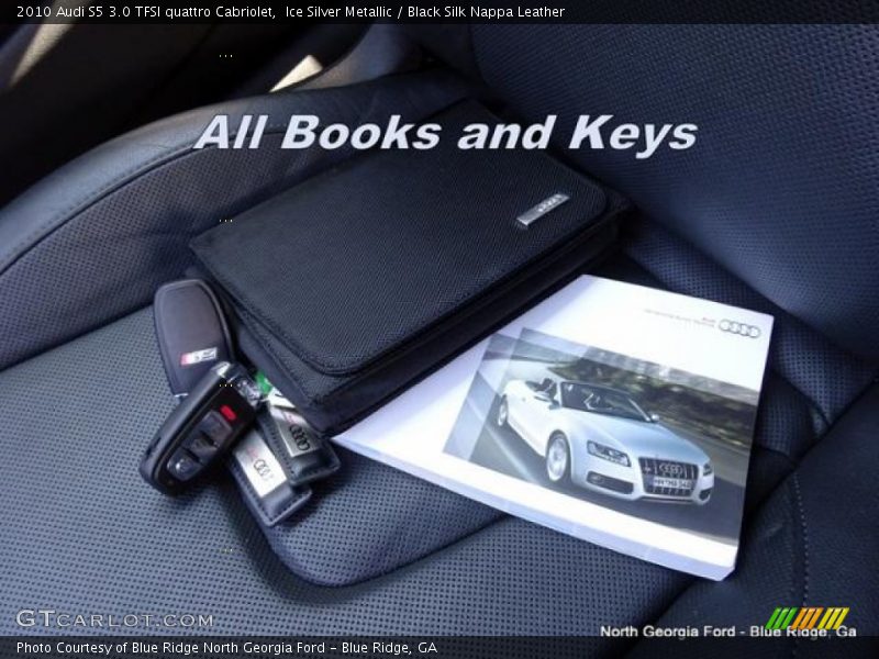 Ice Silver Metallic / Black Silk Nappa Leather 2010 Audi S5 3.0 TFSI quattro Cabriolet