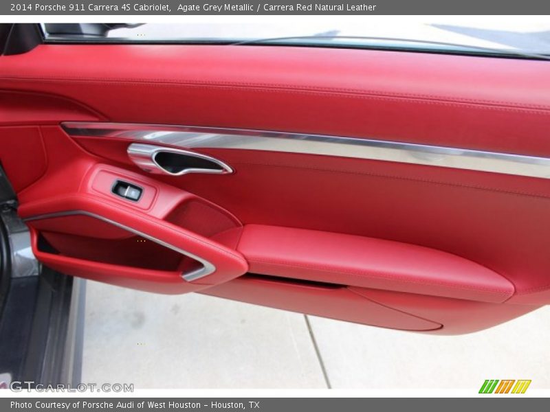 Agate Grey Metallic / Carrera Red Natural Leather 2014 Porsche 911 Carrera 4S Cabriolet