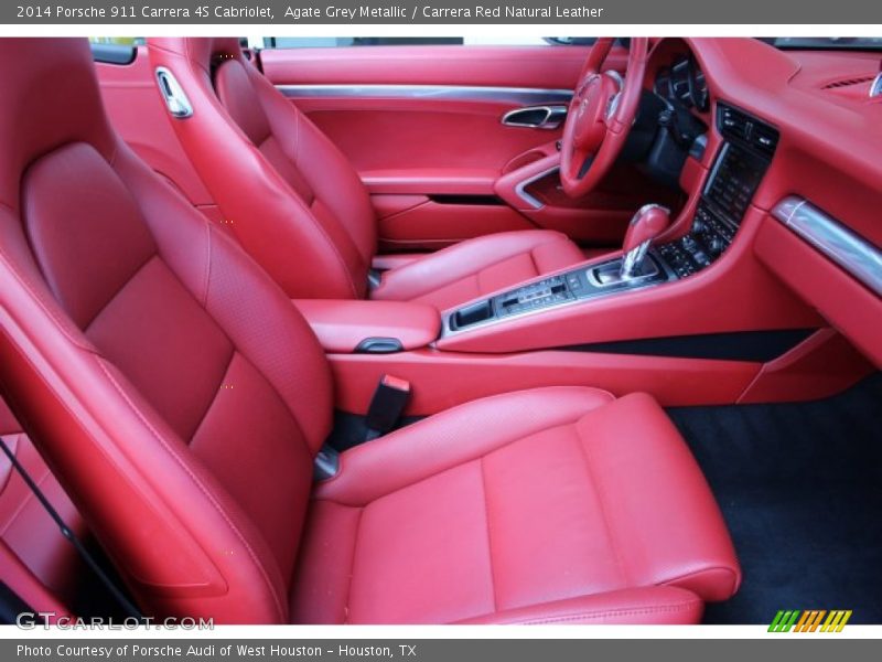 Agate Grey Metallic / Carrera Red Natural Leather 2014 Porsche 911 Carrera 4S Cabriolet