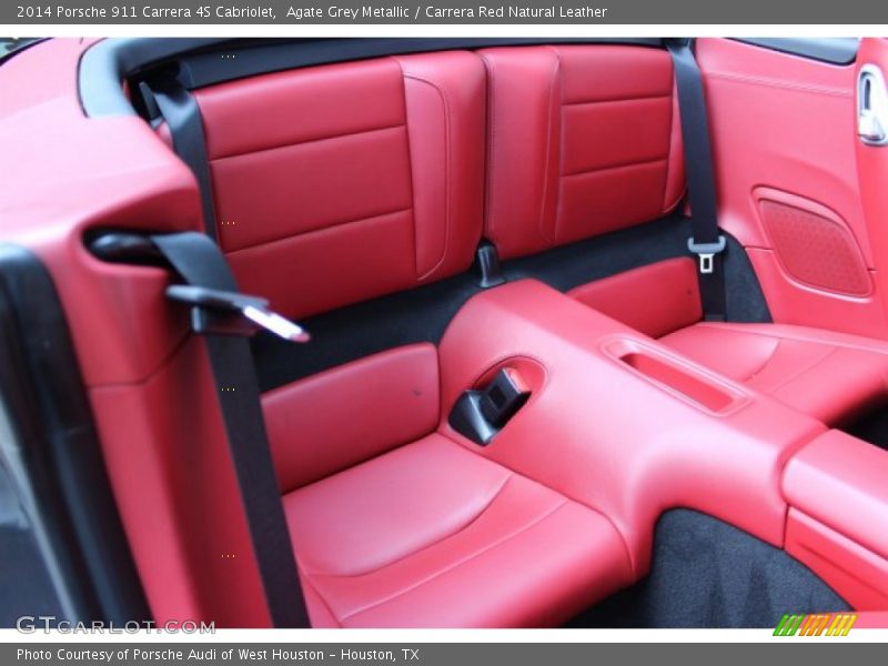 Agate Grey Metallic / Carrera Red Natural Leather 2014 Porsche 911 Carrera 4S Cabriolet
