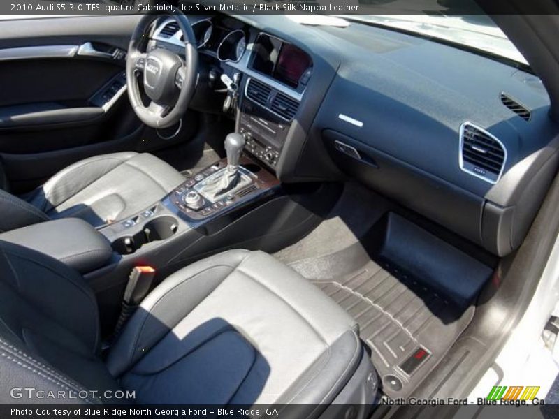Ice Silver Metallic / Black Silk Nappa Leather 2010 Audi S5 3.0 TFSI quattro Cabriolet