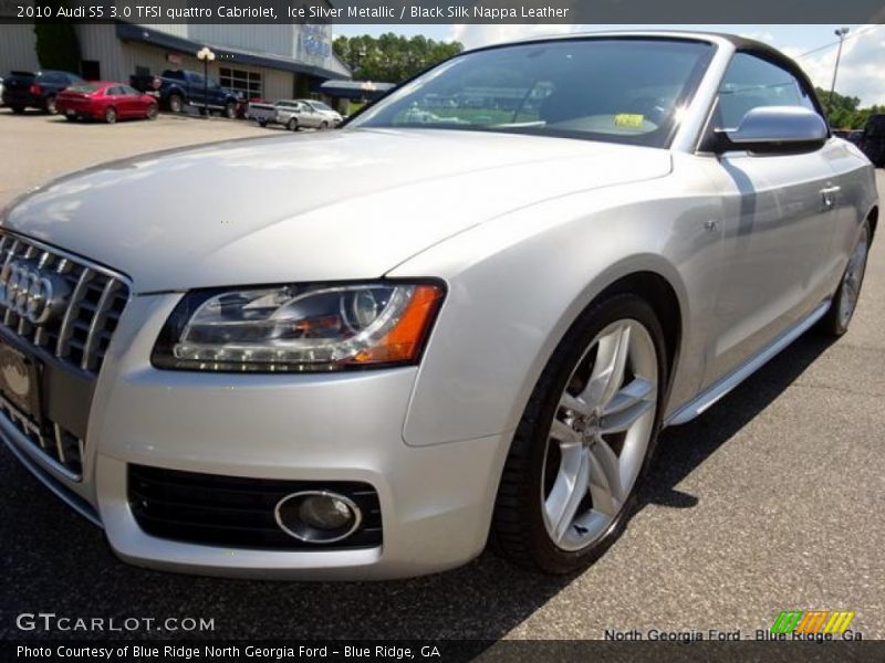 Ice Silver Metallic / Black Silk Nappa Leather 2010 Audi S5 3.0 TFSI quattro Cabriolet