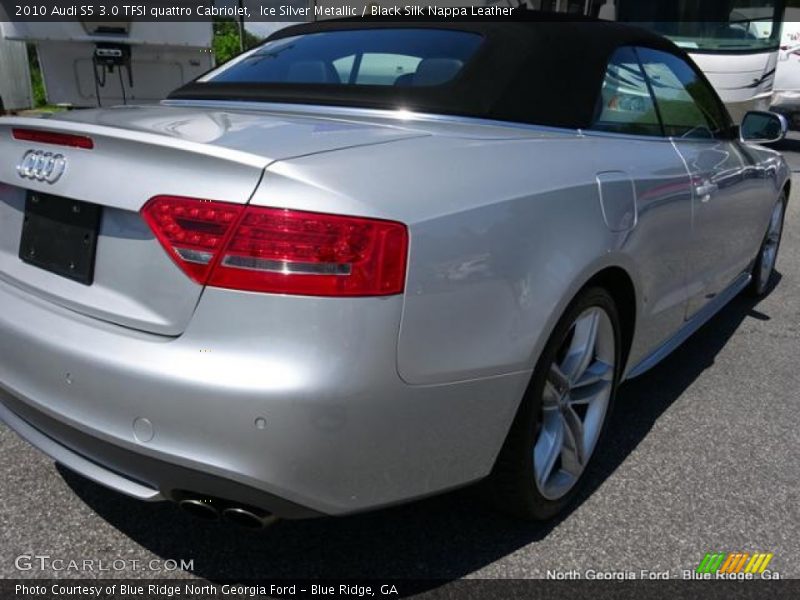 Ice Silver Metallic / Black Silk Nappa Leather 2010 Audi S5 3.0 TFSI quattro Cabriolet