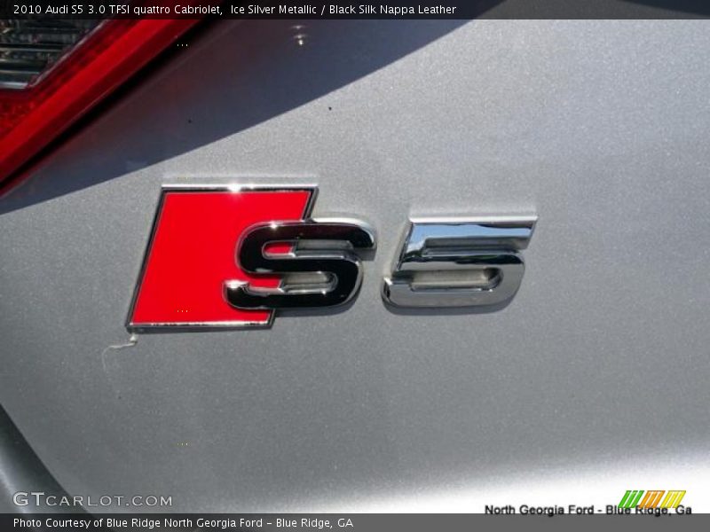 Ice Silver Metallic / Black Silk Nappa Leather 2010 Audi S5 3.0 TFSI quattro Cabriolet