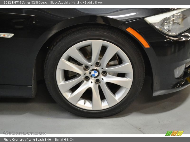 Black Sapphire Metallic / Saddle Brown 2012 BMW 3 Series 328i Coupe