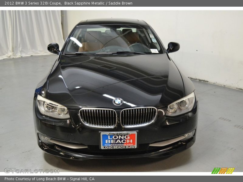 Black Sapphire Metallic / Saddle Brown 2012 BMW 3 Series 328i Coupe