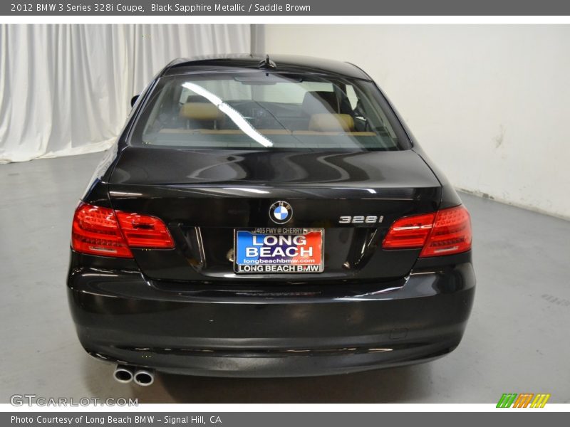 Black Sapphire Metallic / Saddle Brown 2012 BMW 3 Series 328i Coupe