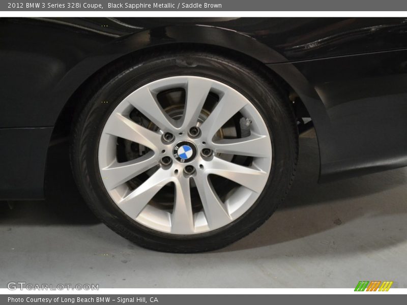 Black Sapphire Metallic / Saddle Brown 2012 BMW 3 Series 328i Coupe