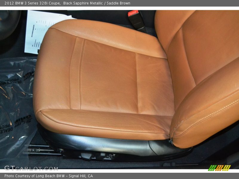Black Sapphire Metallic / Saddle Brown 2012 BMW 3 Series 328i Coupe
