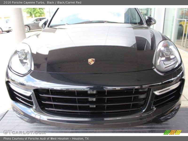 Black / Black/Garnet Red 2016 Porsche Cayenne Turbo