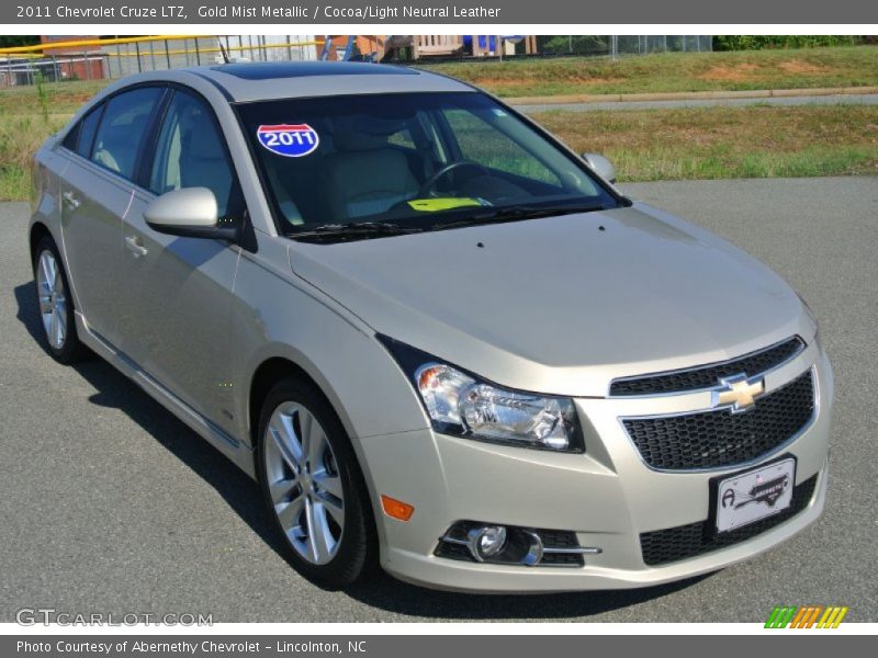 Gold Mist Metallic / Cocoa/Light Neutral Leather 2011 Chevrolet Cruze LTZ