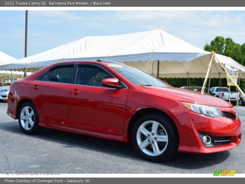 Barcelona Red Metallic / Black/Ash 2012 Toyota Camry SE