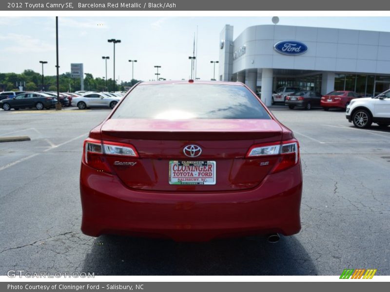 Barcelona Red Metallic / Black/Ash 2012 Toyota Camry SE