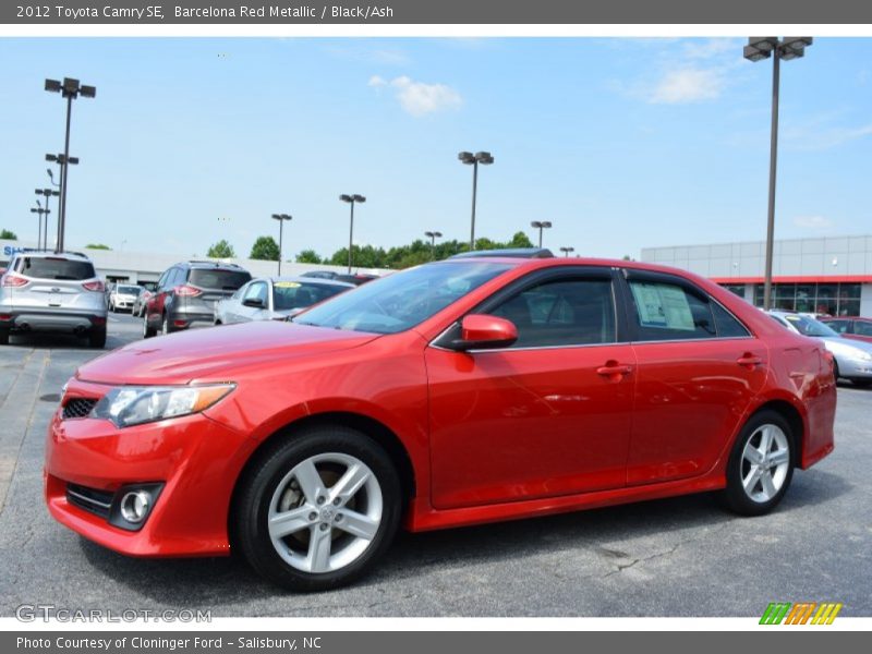 Barcelona Red Metallic / Black/Ash 2012 Toyota Camry SE