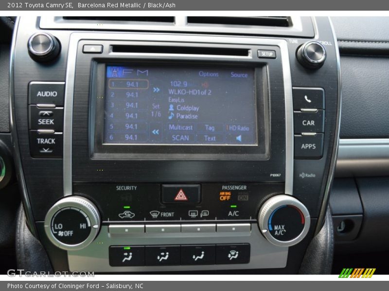 Barcelona Red Metallic / Black/Ash 2012 Toyota Camry SE