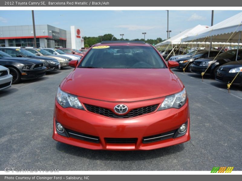 Barcelona Red Metallic / Black/Ash 2012 Toyota Camry SE