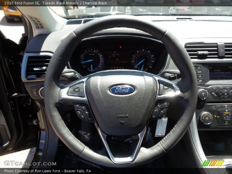 Tuxedo Black Metallic / Charcoal Black 2015 Ford Fusion SE