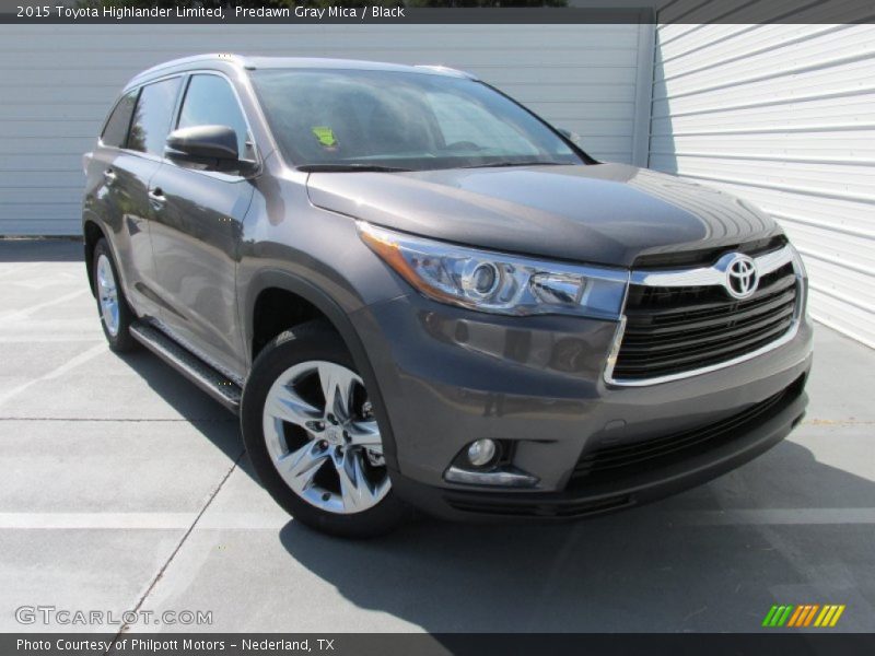 Predawn Gray Mica / Black 2015 Toyota Highlander Limited