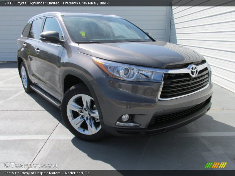 Predawn Gray Mica / Black 2015 Toyota Highlander Limited