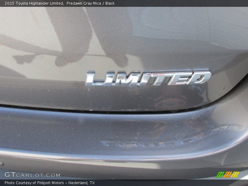 Predawn Gray Mica / Black 2015 Toyota Highlander Limited