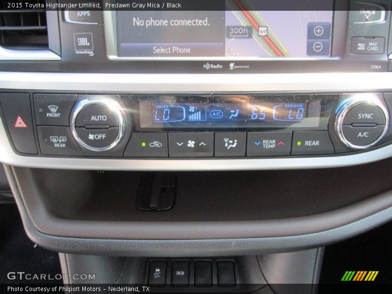 Predawn Gray Mica / Black 2015 Toyota Highlander Limited