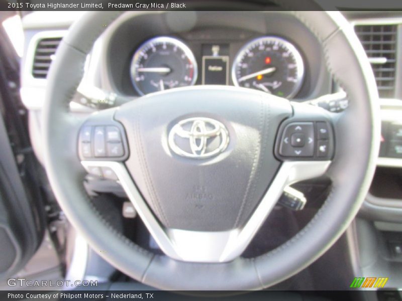 Predawn Gray Mica / Black 2015 Toyota Highlander Limited