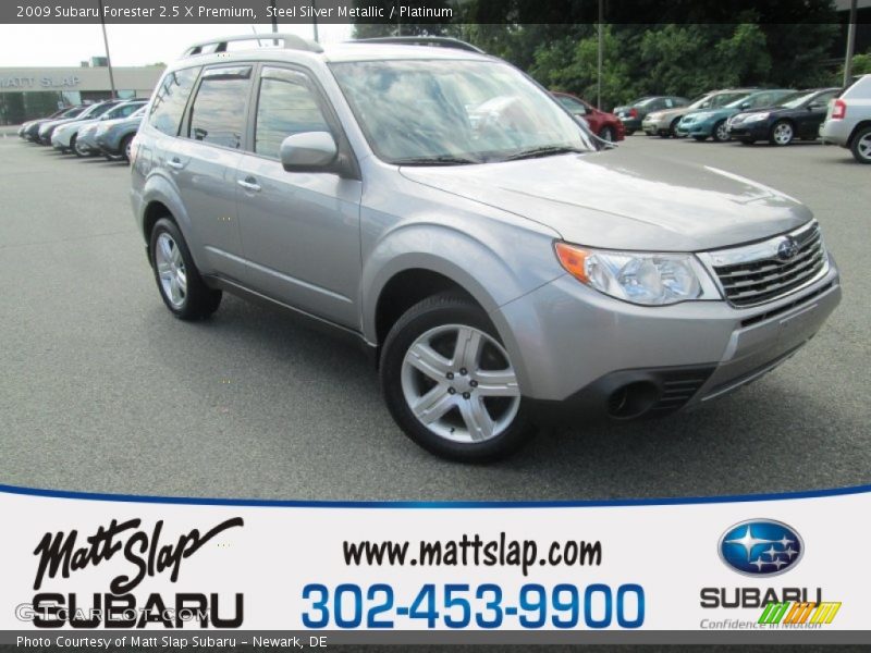 Steel Silver Metallic / Platinum 2009 Subaru Forester 2.5 X Premium