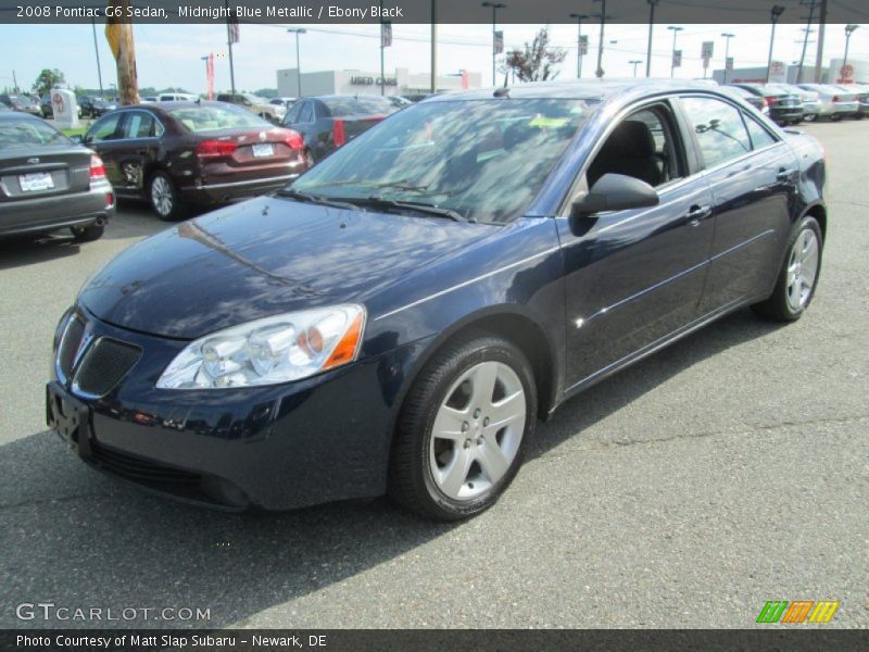 Midnight Blue Metallic / Ebony Black 2008 Pontiac G6 Sedan