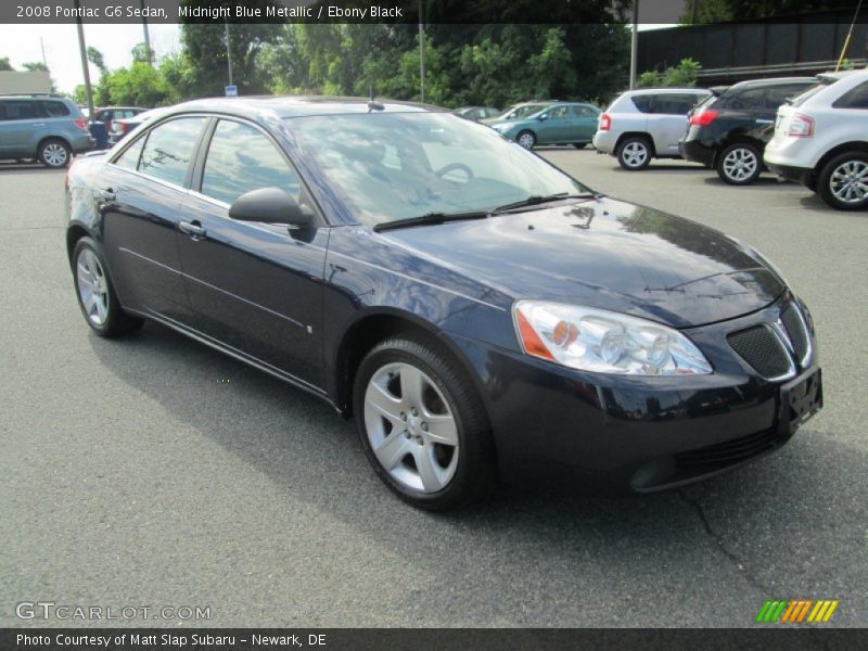 Midnight Blue Metallic / Ebony Black 2008 Pontiac G6 Sedan