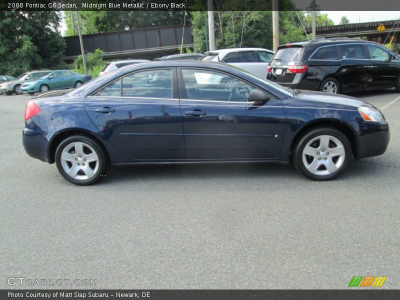 Midnight Blue Metallic / Ebony Black 2008 Pontiac G6 Sedan