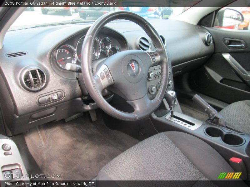 Midnight Blue Metallic / Ebony Black 2008 Pontiac G6 Sedan