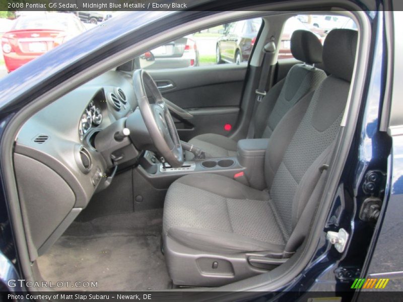 Midnight Blue Metallic / Ebony Black 2008 Pontiac G6 Sedan